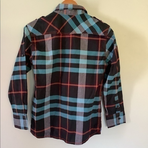 Street Rules Long Sleeve Button Down Size Large Plaid - Picture 4 of 5
